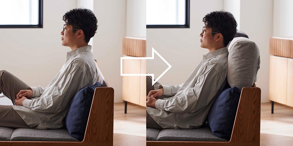 ヘッドレスト「ペットフレンドリー ごろ寝ソファ用」のベッド状態仕様イメージ