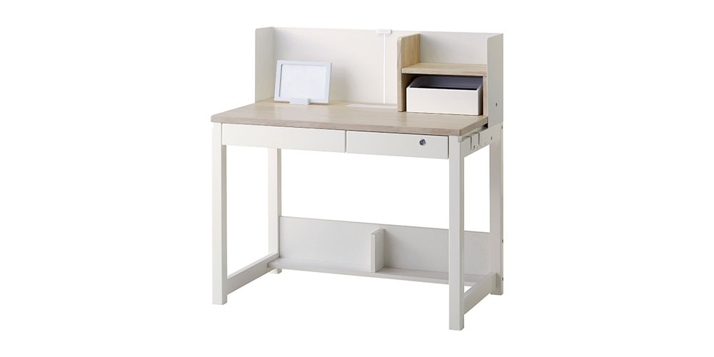 ザ・デスクのアンティークホワイト木目 KSD-26CW