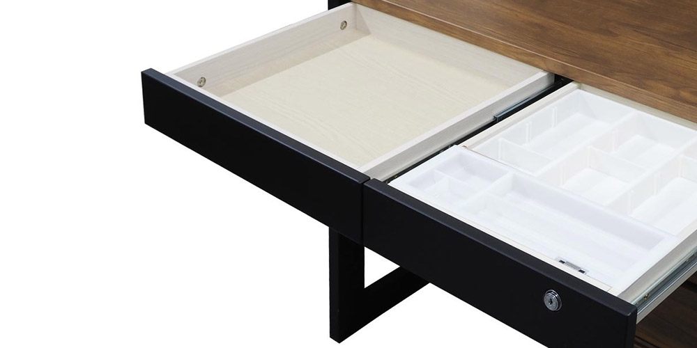 「ザ・デスクCDシリーズ」のフルオープン仕様のスライドレール引出し