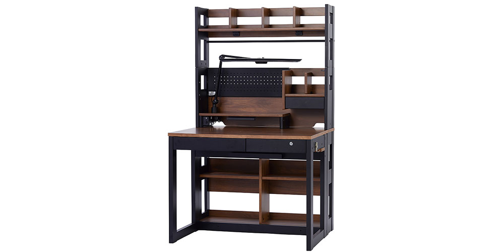 ザ・デスクCD「KSH-26CD」アンティークオークブラウン木目色