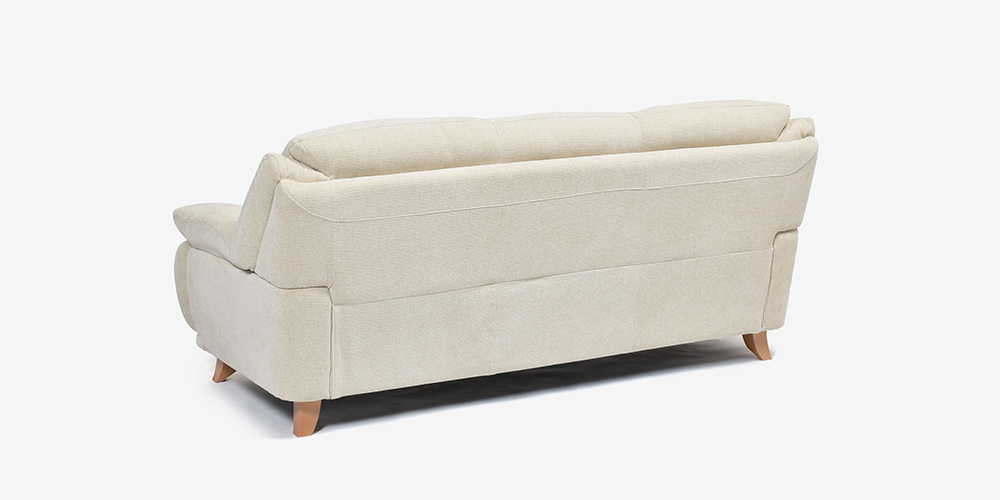 ソファ 3人掛け「オースチンKD」幅207cm 布#NDO 09 ベージュ色 背面画像