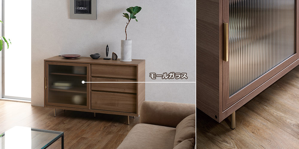 サイドボード「NWシリーズ」のモールガラスの画像