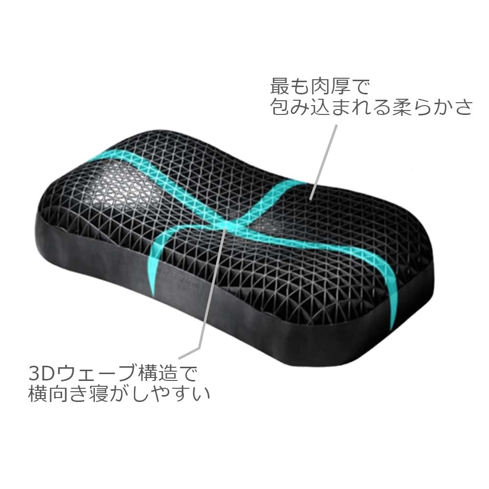 様々な寝姿勢に対応。3Dウェーブ構造