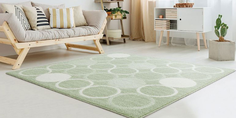 ファブリーズラグ「キルナ」のグリーン