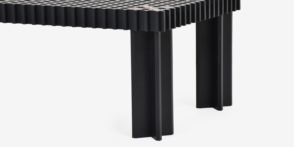 センターテーブル「kyoto」脚部アップ画像