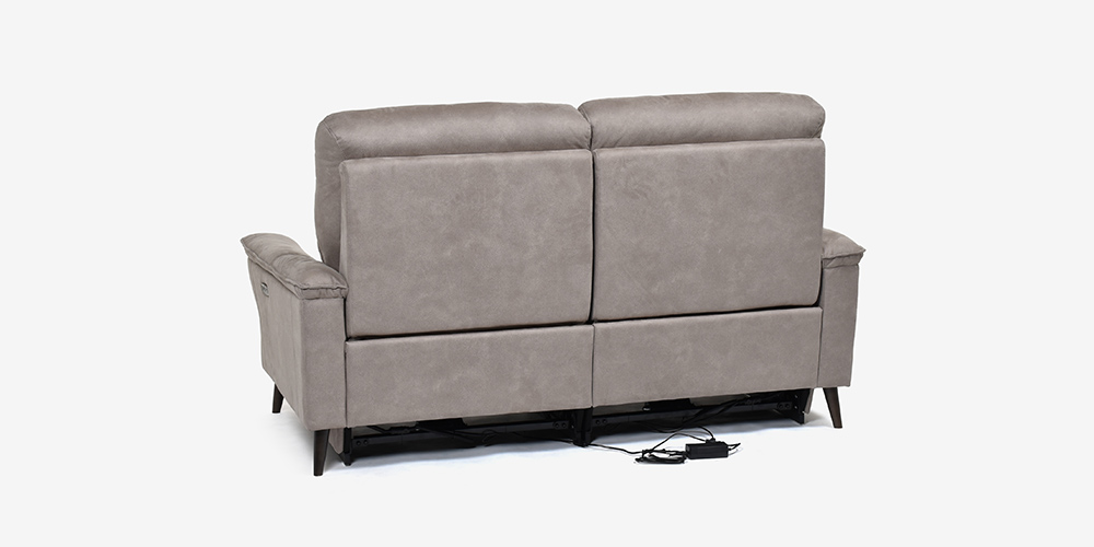 【背面画像(1)】電動リクライニングソファ 3人掛け 幅190cm「レイーダ」布#B-946 シルバーグレー色