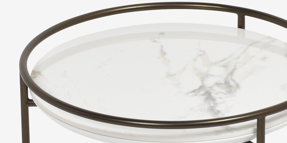 日常使いに最適なセラミック天板 サイドテーブル「アトーロ」