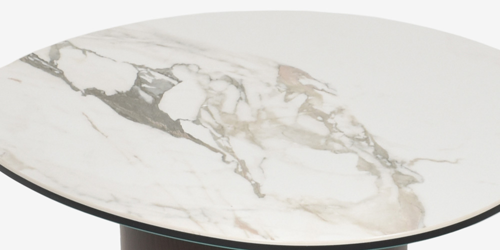 美しさが続く、熱・キズ・汚れに強いセラミック天板　サイドテーブル「マッシュルーム」