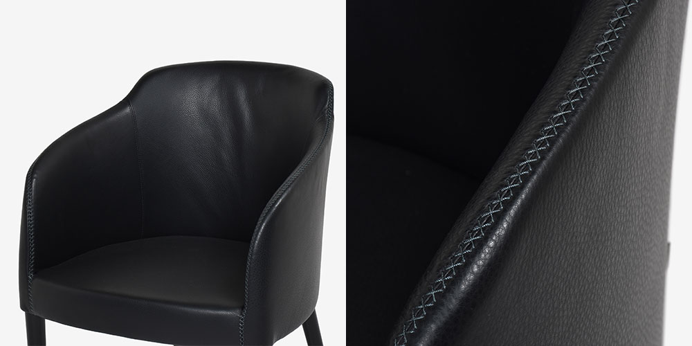 ダイニングチェア「エモジオーネ2」のクロスステッチ