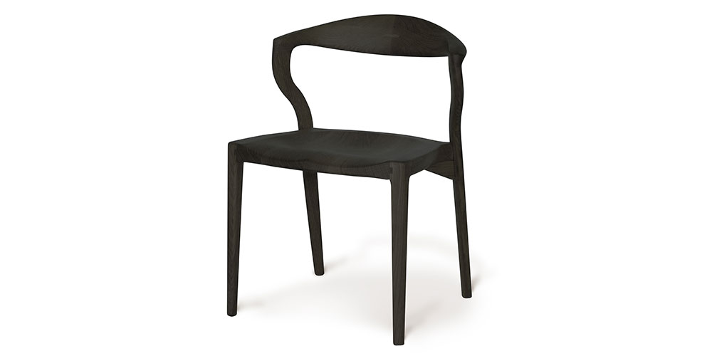 起立木工 ダイニングチェア「カムイ」レッドレッドオーク材BK色