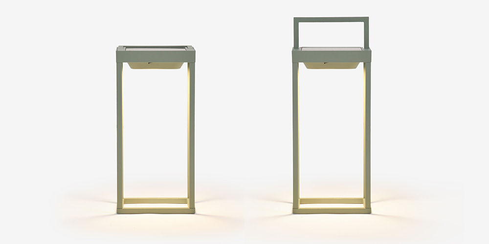 LEDポータブルスタンド「Home Solar」SGのハンドルデザイン