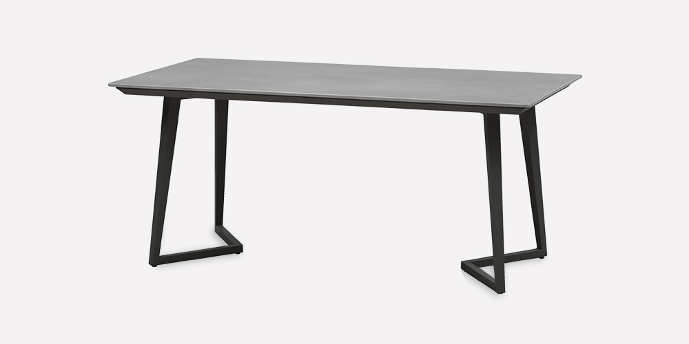 【斜め正面画像】ダイニングテーブル「グレイス」グレー色