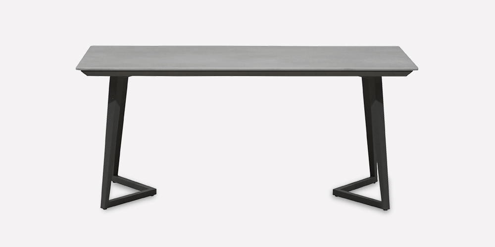 【正面画像】ダイニングテーブル「グレイス」グレー色