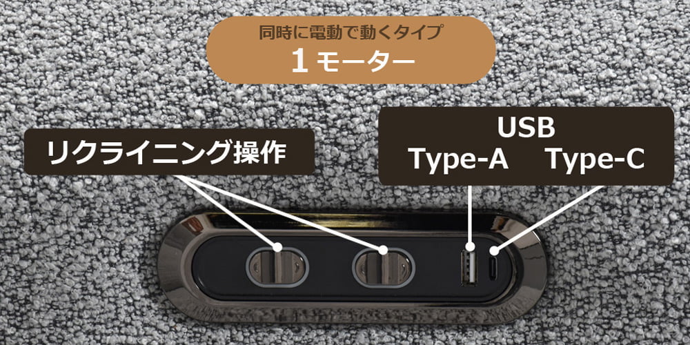 【1モーターコントローラー画像】電動リクライニングソファ「ルッカ」