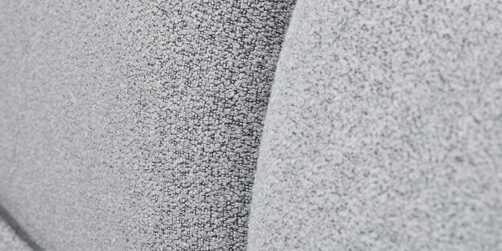 【生地アップ画像】電動リクライニングソファ 3人掛け 幅192cm「ルッカ（1モーター+3モーター）布#CP430-3 グレー色