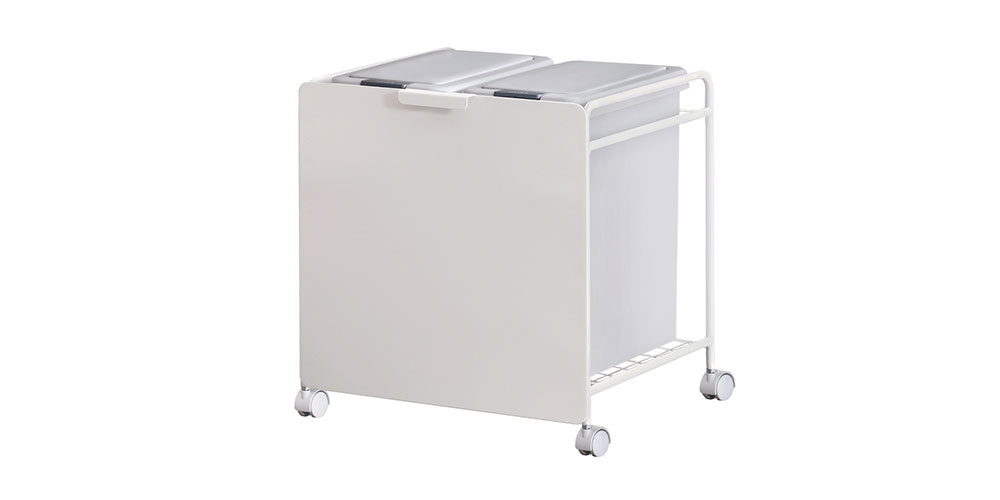 ダストボックスワゴン ゴミ袋仕様 ホワイト