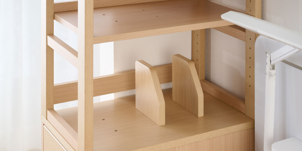 スライドシェルフ「Fit-in DESK」成長や用途に合わせられる「可動棚」