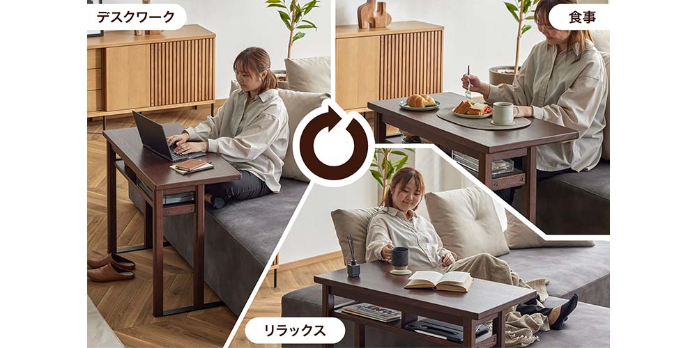 テーブル「MDT-251」幅90cm/幅176cm 全2サイズ オーク材 全2色