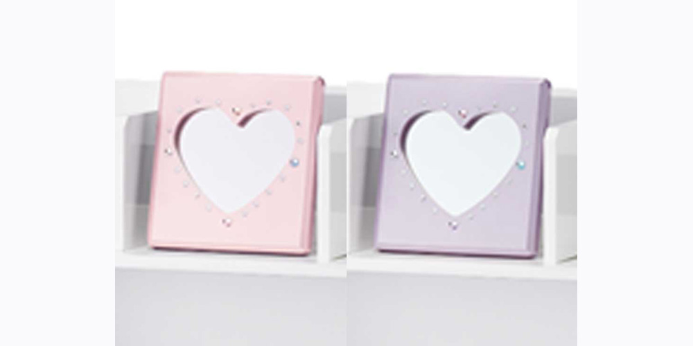 ハート型のミラー付き