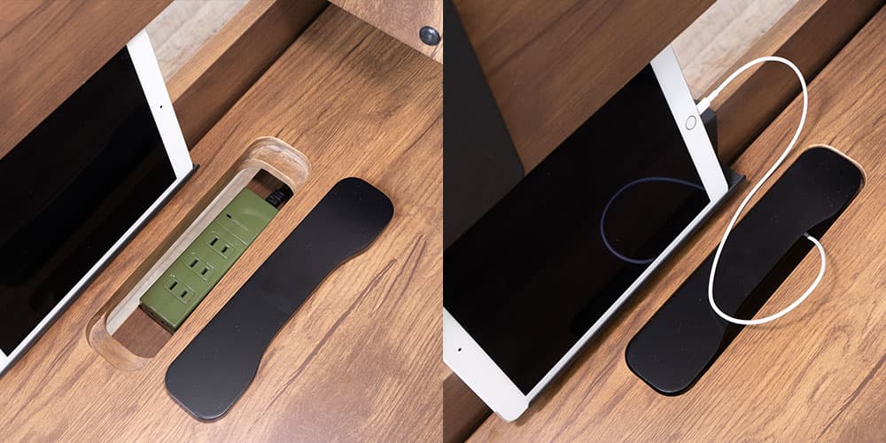 デスク「ヴィンテ3 BP-24CD」配線収納スペース