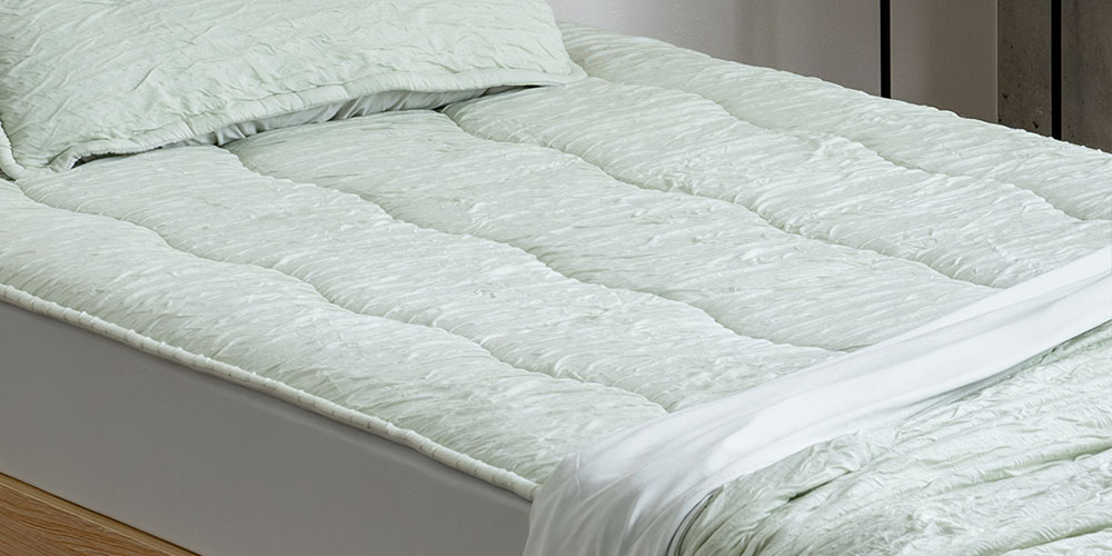 「ふわとろアイスボックスシーツパッド」ミントジェラート色