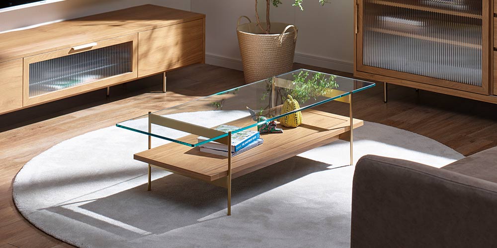 Pamouna（パモウナ）センターテーブル「NW-120T」幅120cm ラスティックオーク色のイメージ画像
