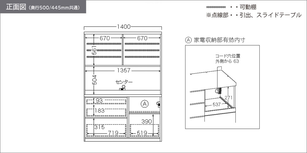 RLH-1400R正面図