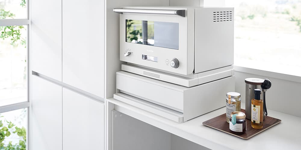 家電下が便利な作業スペースになるスライドテーブル