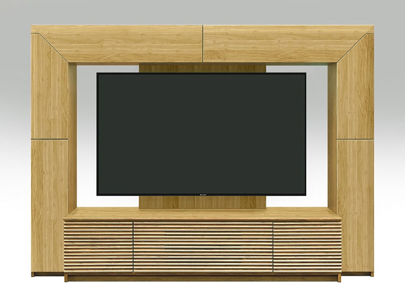 テレビボード「アクロス」ハイタイプ 幅230cm オーク材 ホワイトオーク