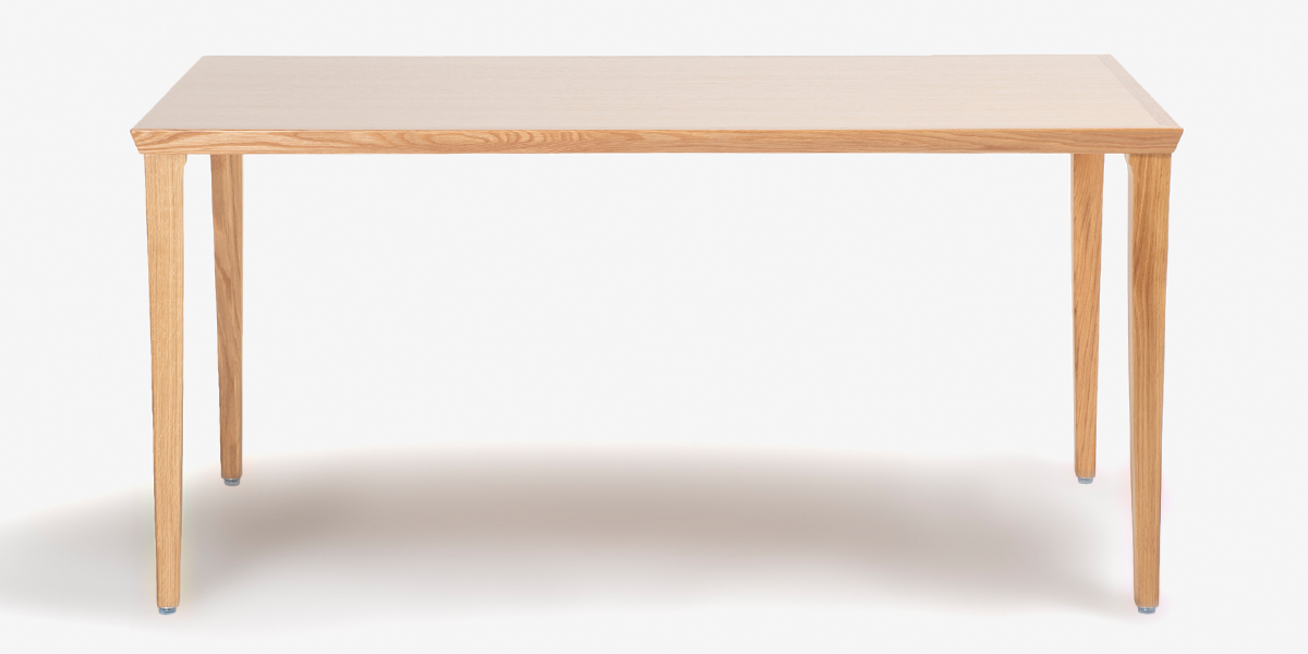 秋田木工 ダイニングテーブル「N-T005」ナラ材 ホワイトオーク色 全3サイズ