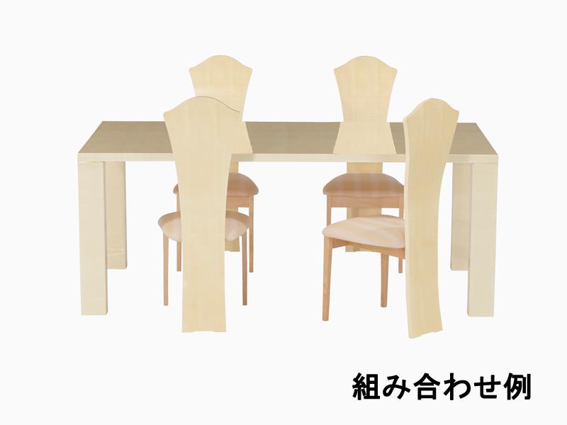 ダイニングテーブル 「コルティ」 160D シカモア材【受注生産品】