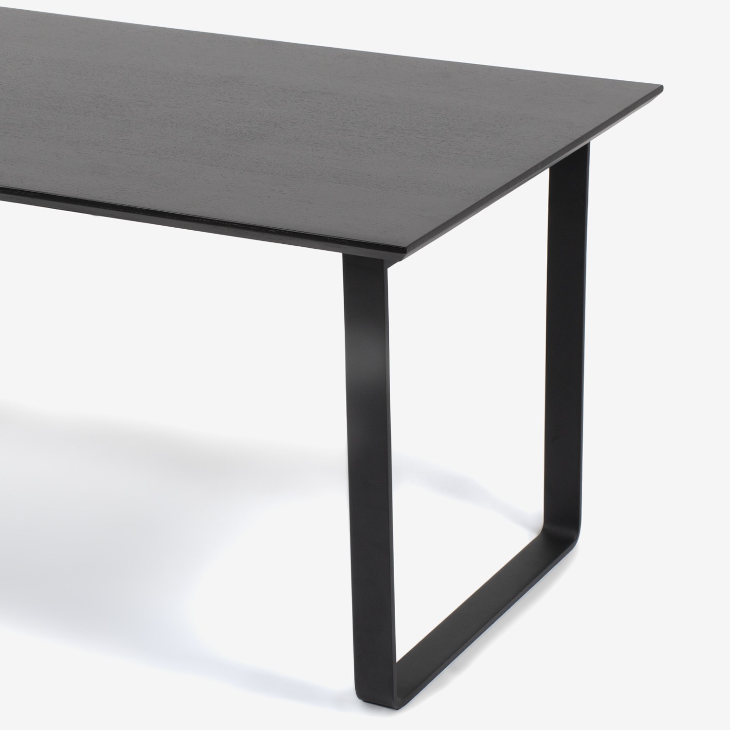 ダイニングテーブル「フィル3」天板角型 金属脚シルバー色 レッドオーク材 ダークブラウン色 全4サイズ
