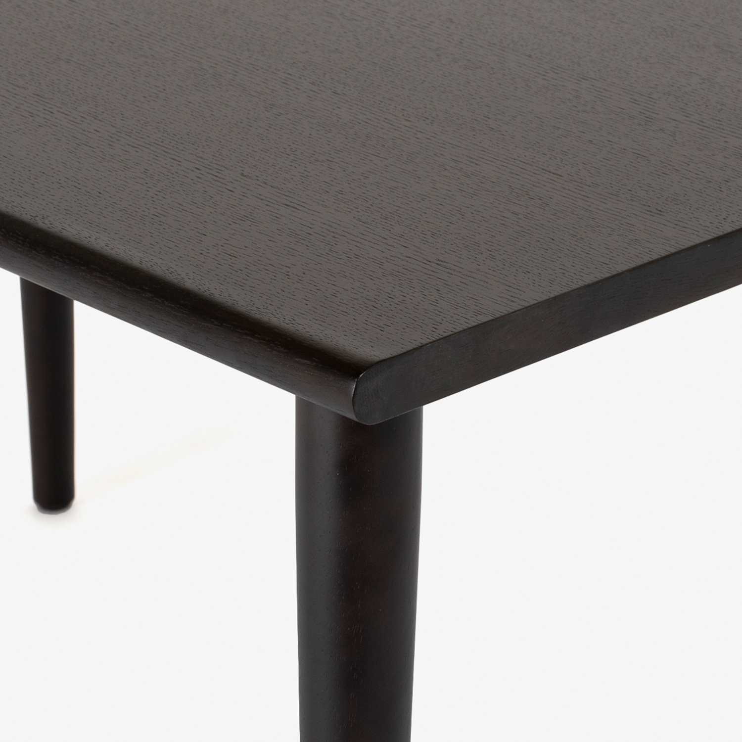 ダイニングテーブル「ユノ3」レッドオーク材ダークブラウン色　丸脚　全3サイズ