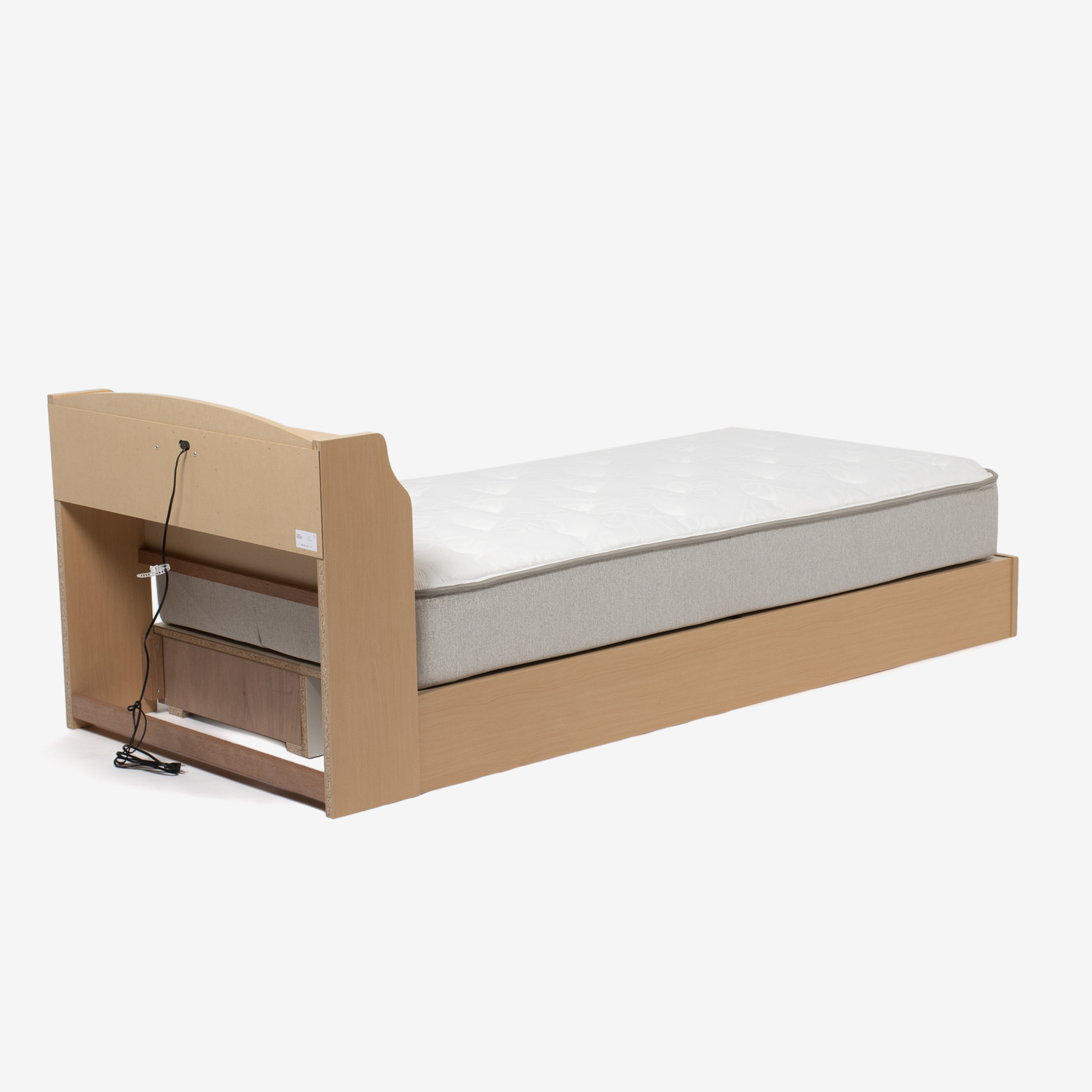 ベッドフレーム 「エリート2」 宮付き ナチュラル色　ダブルサイズ【セール対象品のため30%OFF】