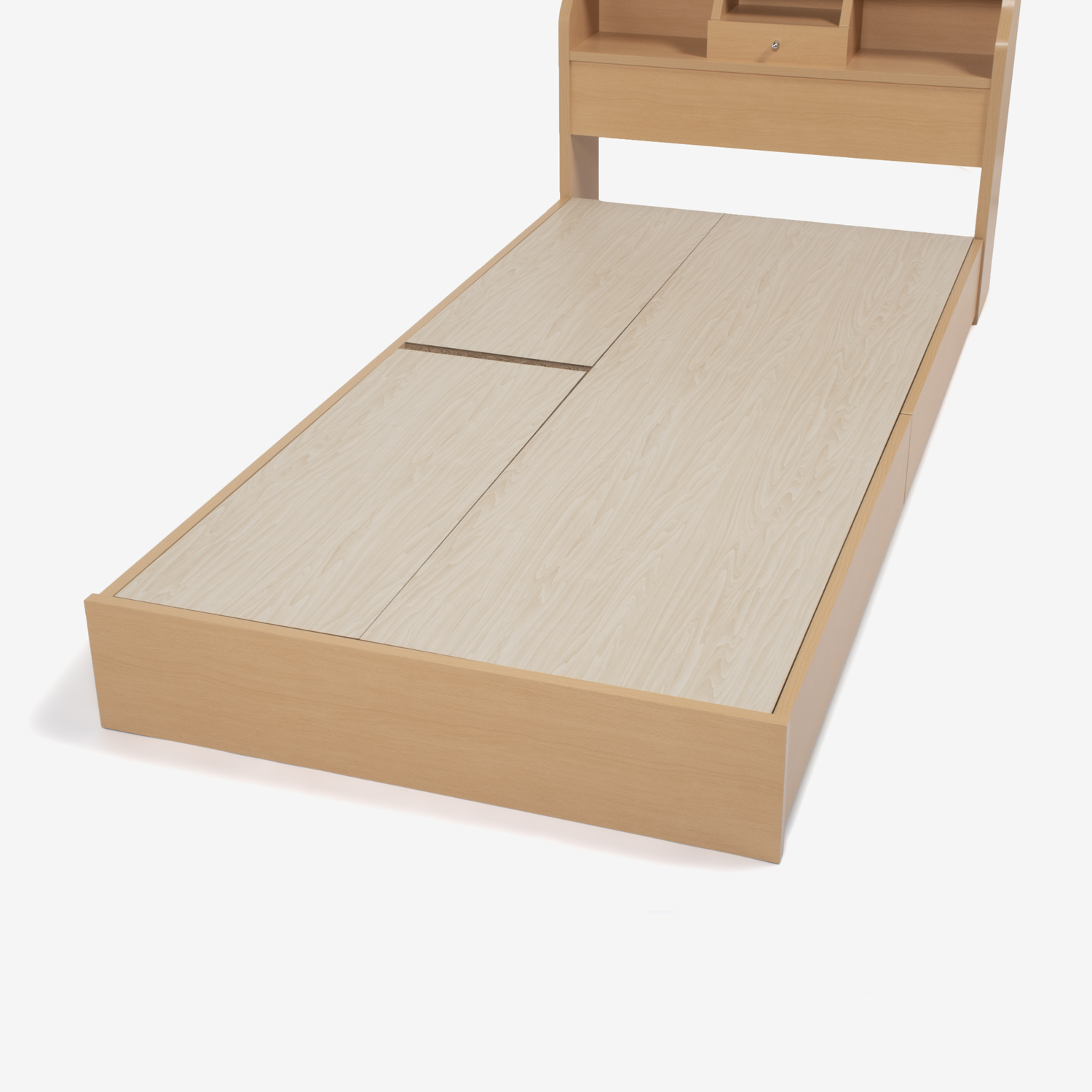 ベッドフレーム 「エリート2」 宮付き ナチュラル色　ダブルサイズ【セール対象品のため30%OFF】