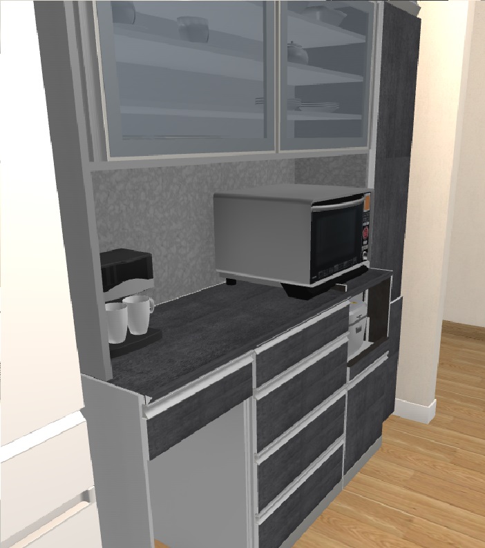 キッチンにぴったりの食器棚