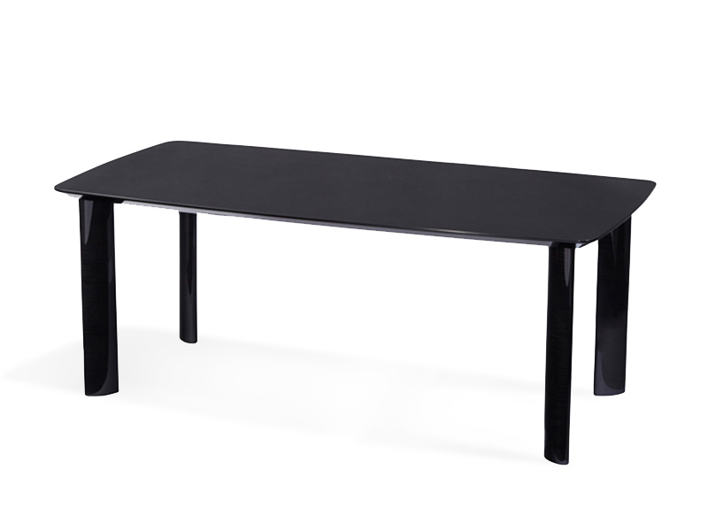 ダイニングテーブル 「ウィーン NO.5」 180 シカモア材 ブラック色