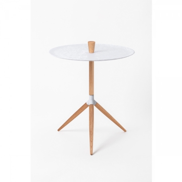 サイドテーブル ＨＫ＋０１ 白錆色 オーク材