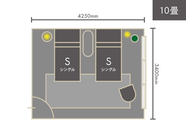 10畳の間取画像