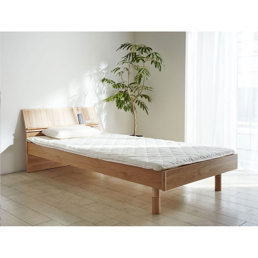 ベッドフレーム「トラック」アルダー材 NA色 全3サイズ